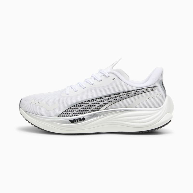 Puma | Men's Velocity NITRO 3 Running Shoes - White-Silver-Black