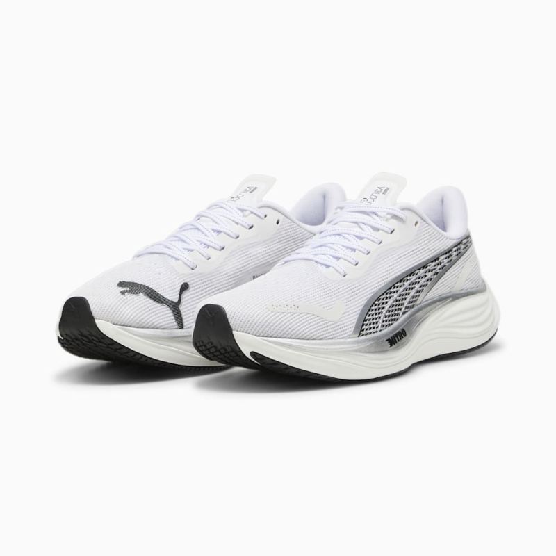 Puma | Men's Velocity NITRO 3 Running Shoes - White-Silver-Black