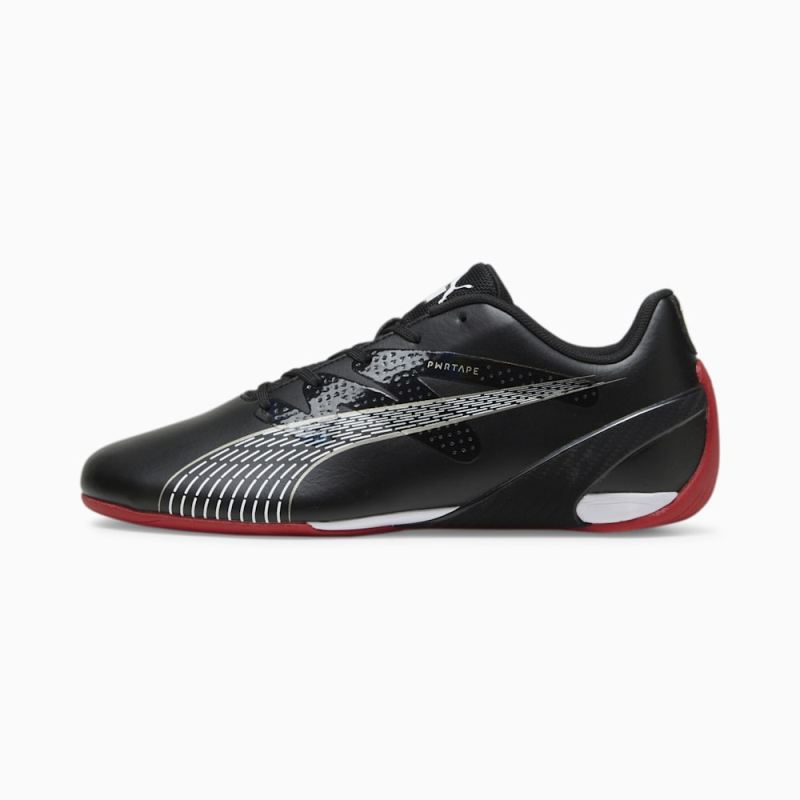 Puma | Men's Scuderia Ferrari Carbon Cat Driving Shoes - Black-White-Rosso Corsa