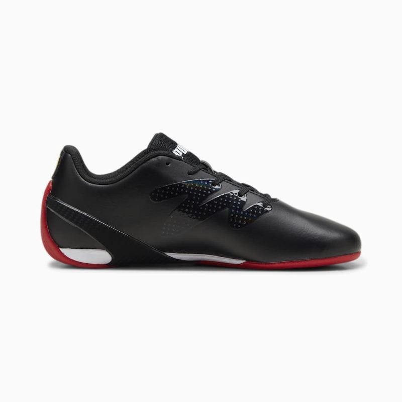 Puma | Men's Scuderia Ferrari Carbon Cat Driving Shoes - Black-White-Rosso Corsa