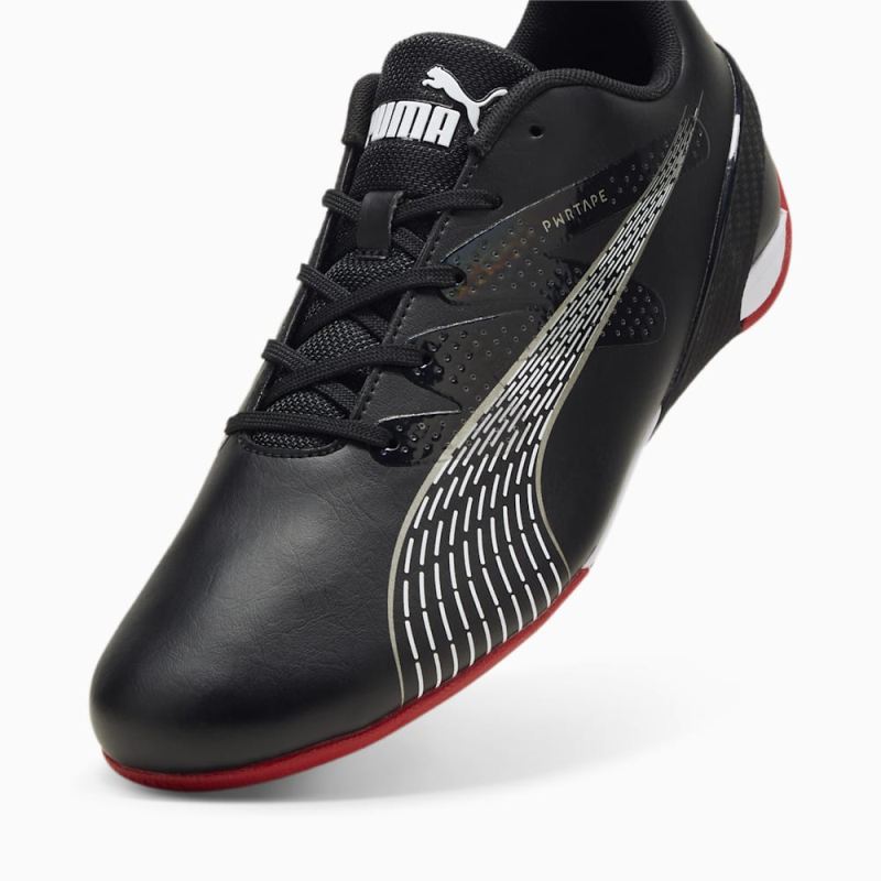 Puma | Men's Scuderia Ferrari Carbon Cat Driving Shoes - Black-White-Rosso Corsa