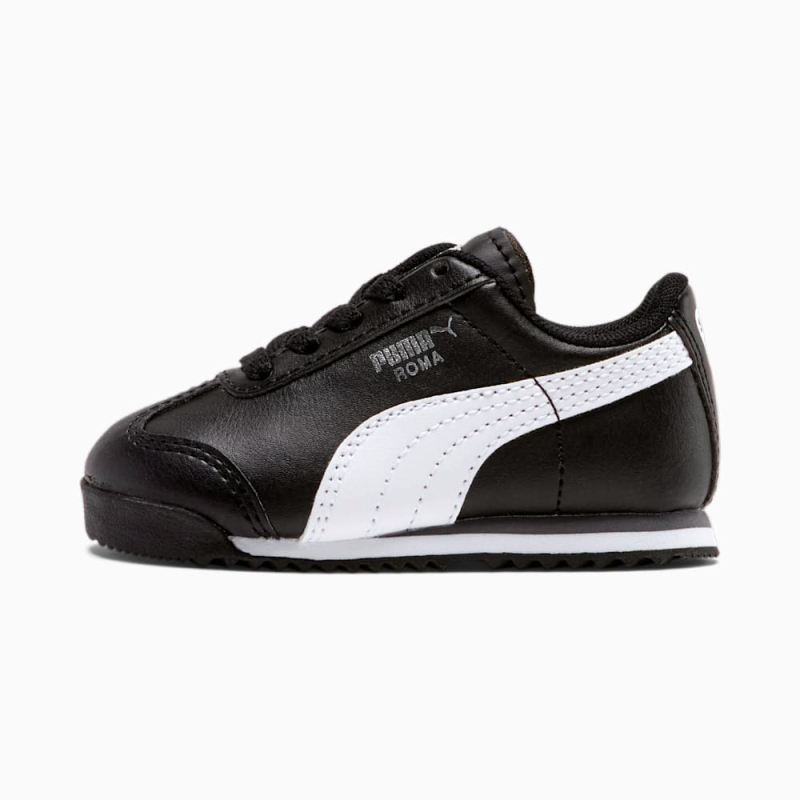 Puma | Girls Roma Basic Toddler Shoes - black-white-silver