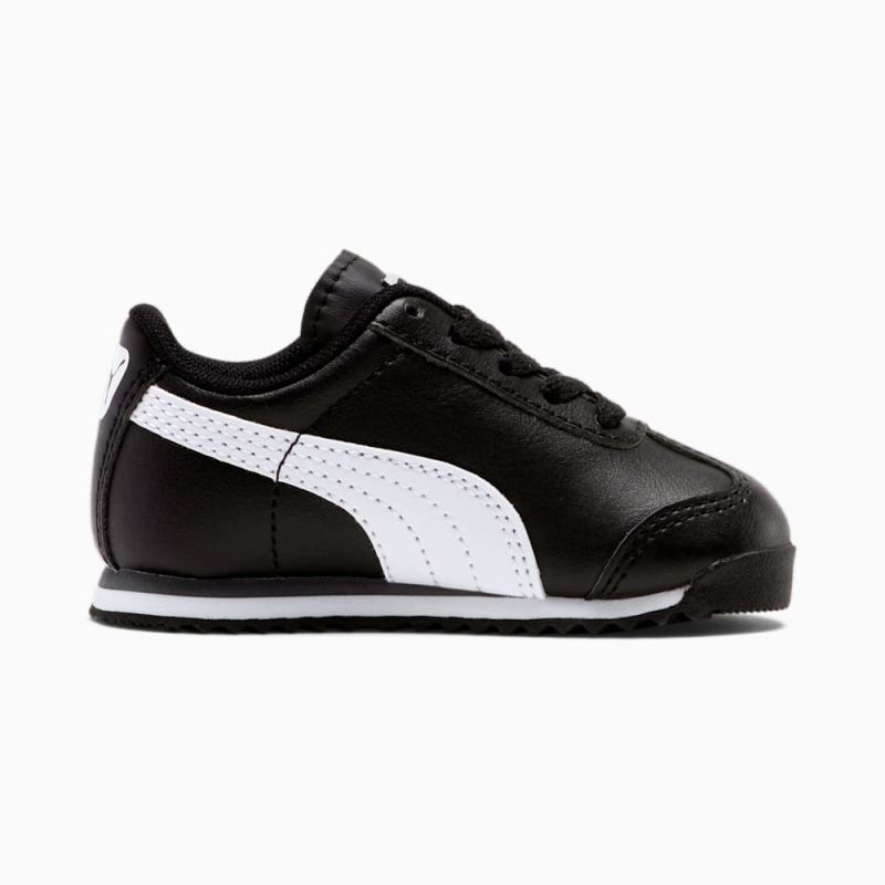 Puma | Girls Roma Basic Toddler Shoes - black-white-silver