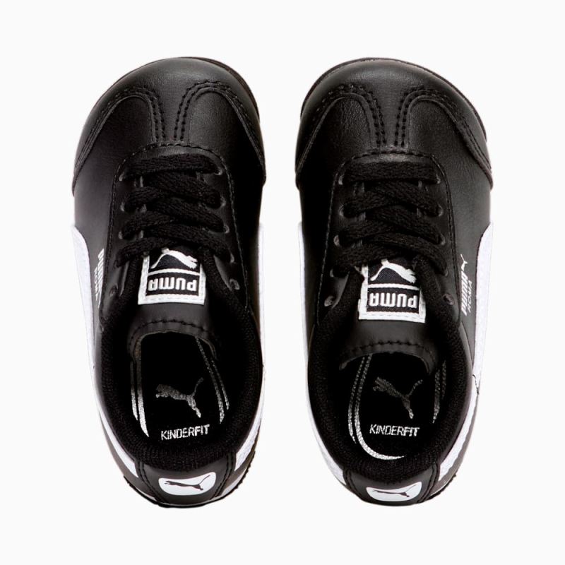 Puma | Girls Roma Basic Toddler Shoes - black-white-silver