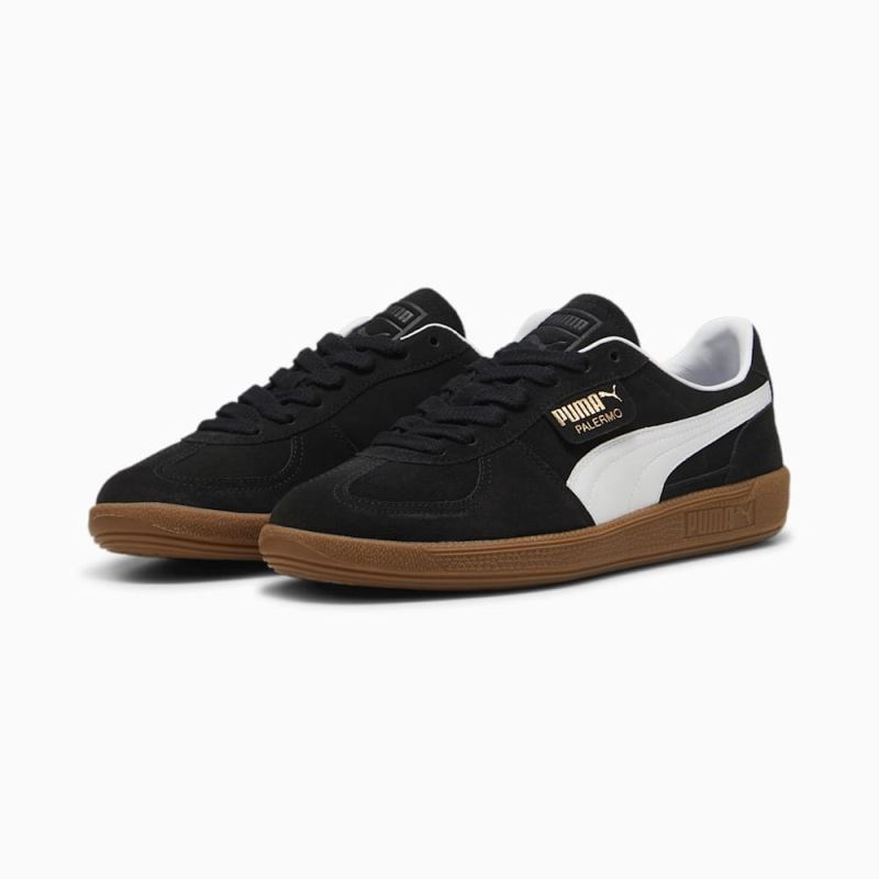 Puma | Men's Palermo Sneakers - Black-White