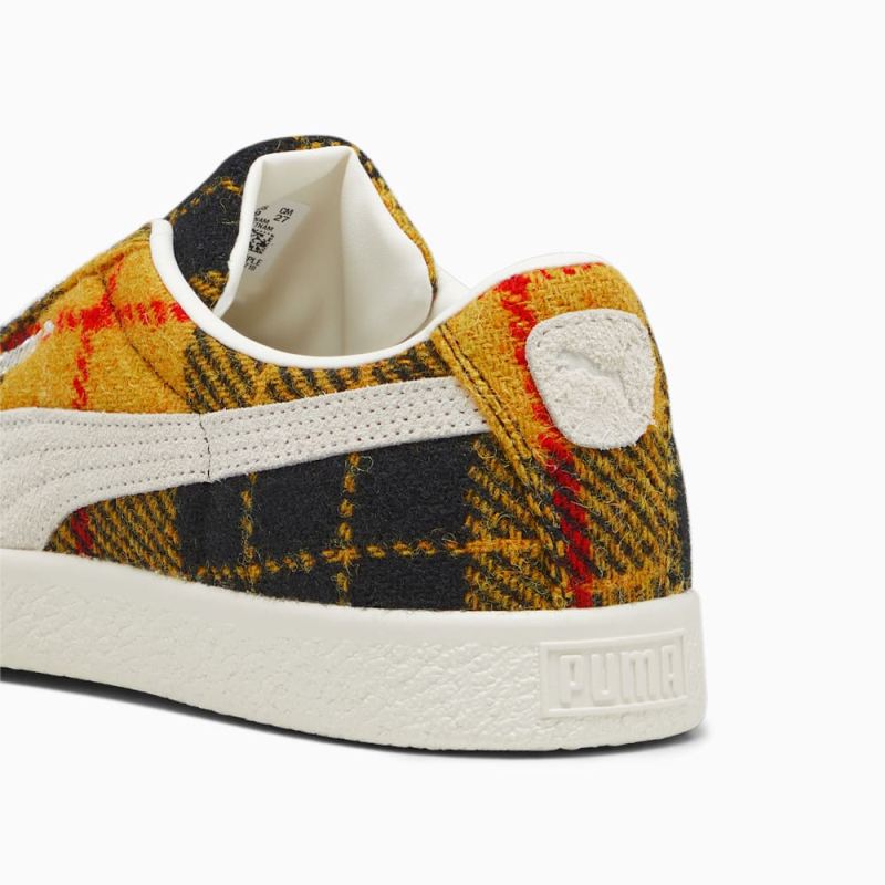 Puma | Men's Suede VTG Harris Tweed Sneakers - Frosted Ivory-Yellow