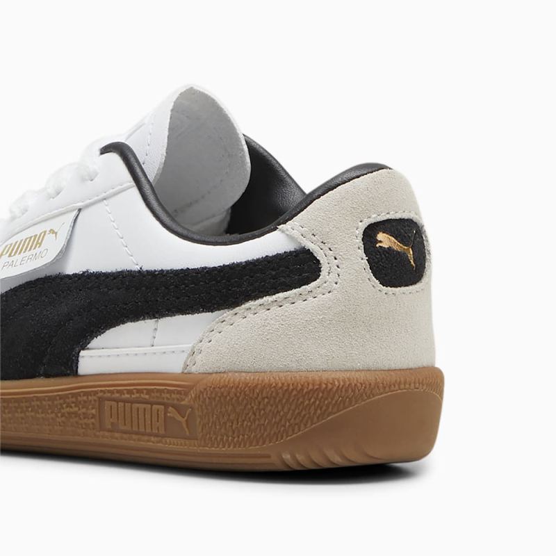 Puma | Boys Palermo Leather Little Kids Sneakers - White-Vapor Gray-Gum