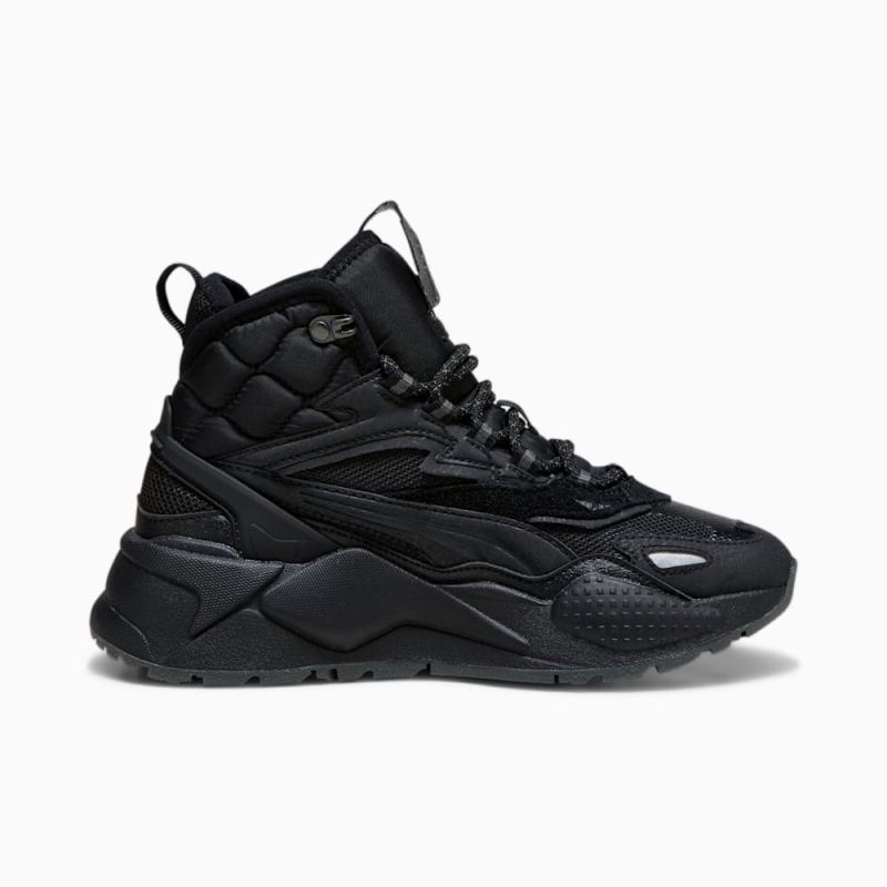 Puma | Girls RS-X Hi Big Kids Sneakers - Black-Shadow Gray