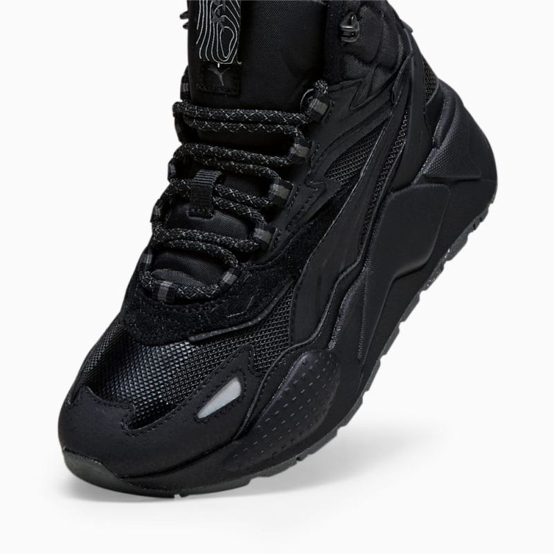 Puma | Girls RS-X Hi Big Kids Sneakers - Black-Shadow Gray