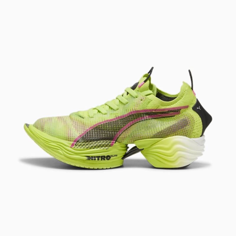 Puma | Women's FAST-R NITRO Elite 2 Running Shoes - Lime Pow-Black-Poison Pink