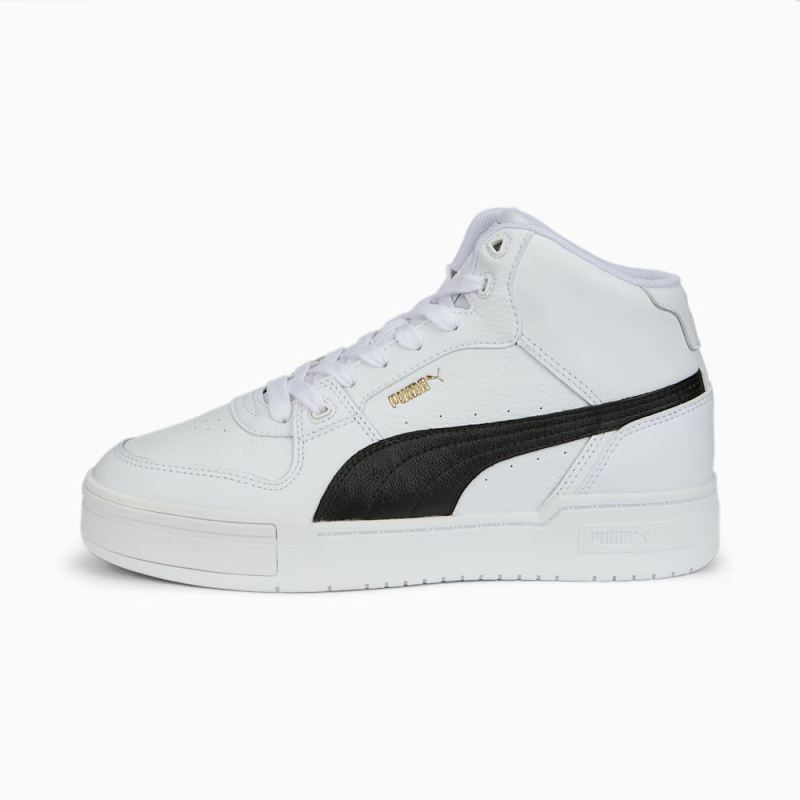 Puma | Women's CA Pro Mid Sneakers - White-Black - Click Image to Close