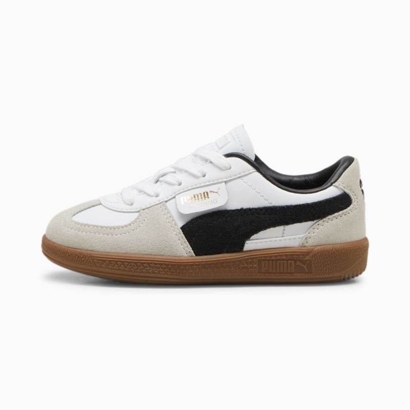 Puma | Boys Palermo Leather Little Kids Sneakers - White-Vapor Gray-Gum - Click Image to Close