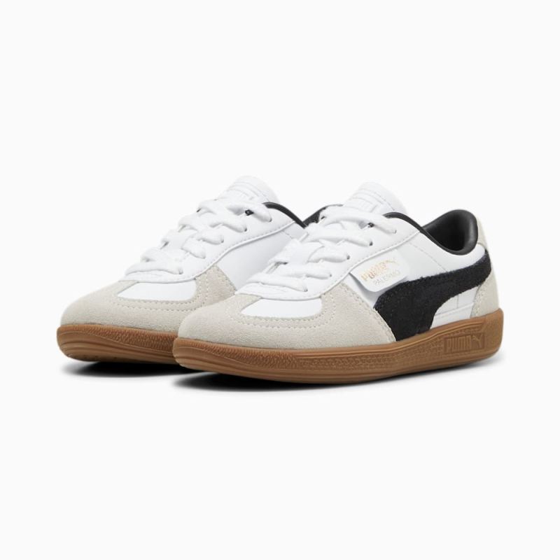 Puma | Boys Palermo Leather Little Kids Sneakers - White-Vapor Gray-Gum