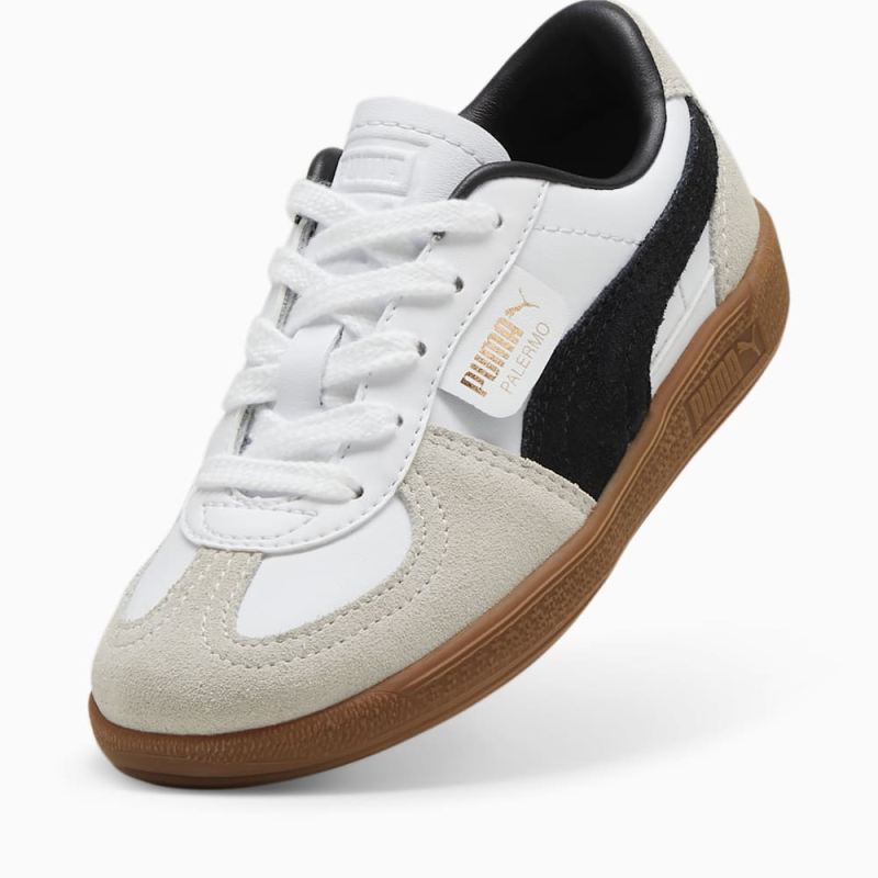 Puma | Boys Palermo Leather Little Kids Sneakers - White-Vapor Gray-Gum