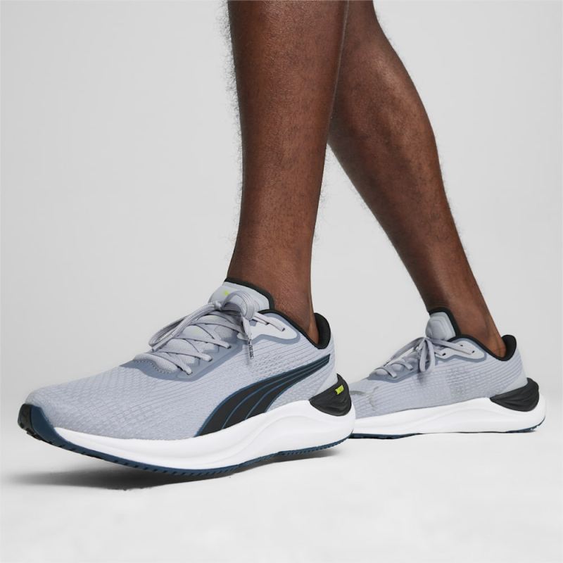 Puma | Men's Electrify NITRO 3 Running Shoes - Gray Fog-Black-Ocean Tropic