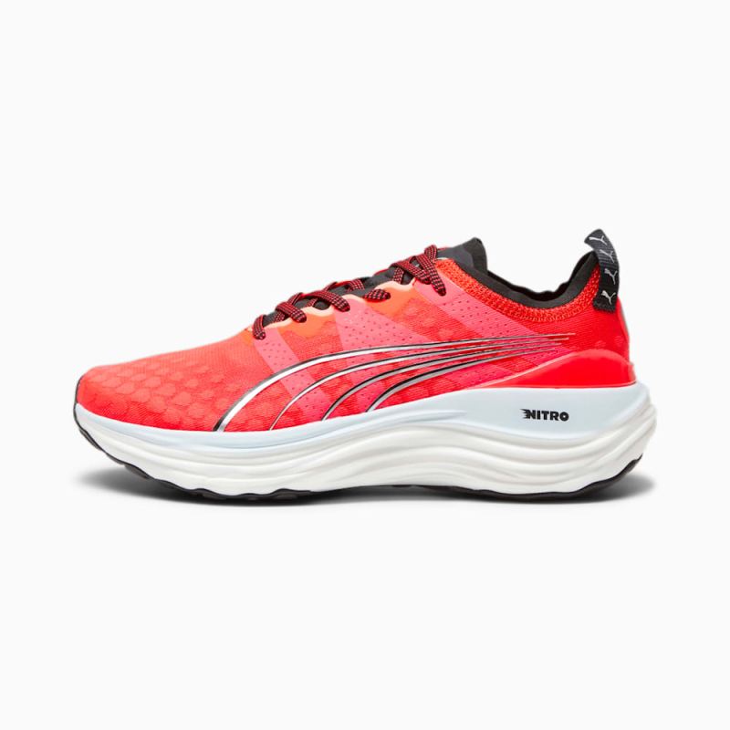 Puma | Women's ForeverRUN NITRO Running Shoes - Fire Orchid-Black-Silver - Click Image to Close