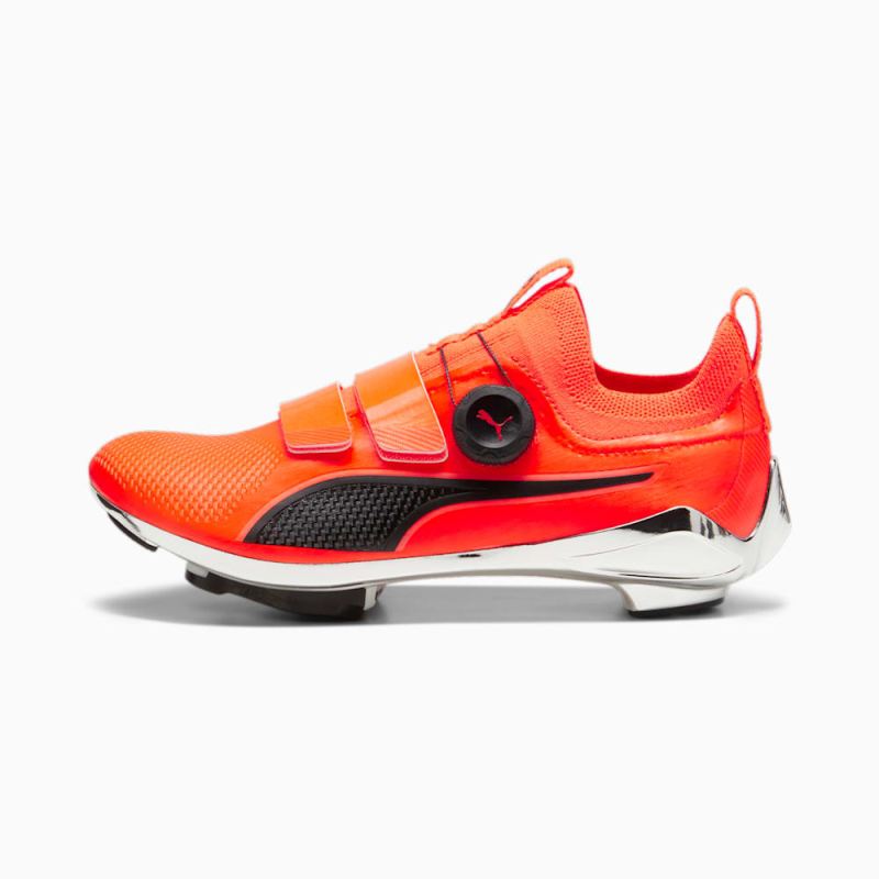 Puma | Men's PWRSPIN Indoor Cycling Shoes - Ultra Orange-Black