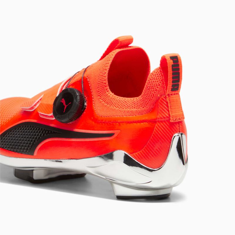 Puma | Men's PWRSPIN Indoor Cycling Shoes - Ultra Orange-Black