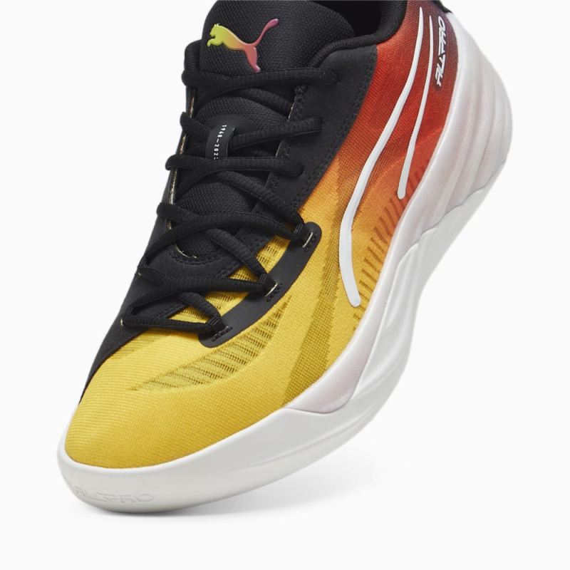 Puma | Men's All-Pro NITRO SHOWTIME Basketball Shoes - Yellow Sizzle-Purple Glimmer