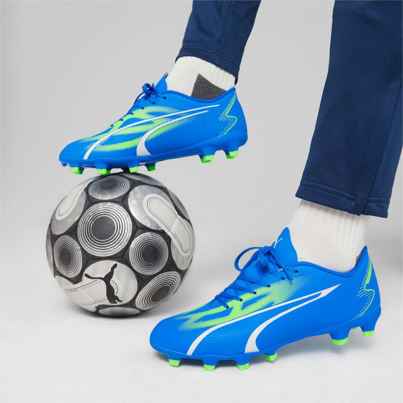 Puma | Men's ULTRA PLAY FG/AG Soccer Cleats - Ultra Blue-White-Pro Green