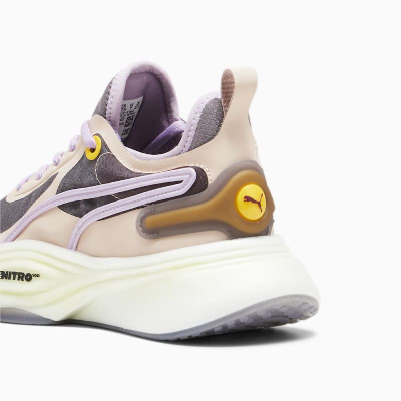 Puma | Women's x lemlem PWR NITRO SQD Training Shoes - Rose Quartz-Yellow Sizzle-Frozen Grape