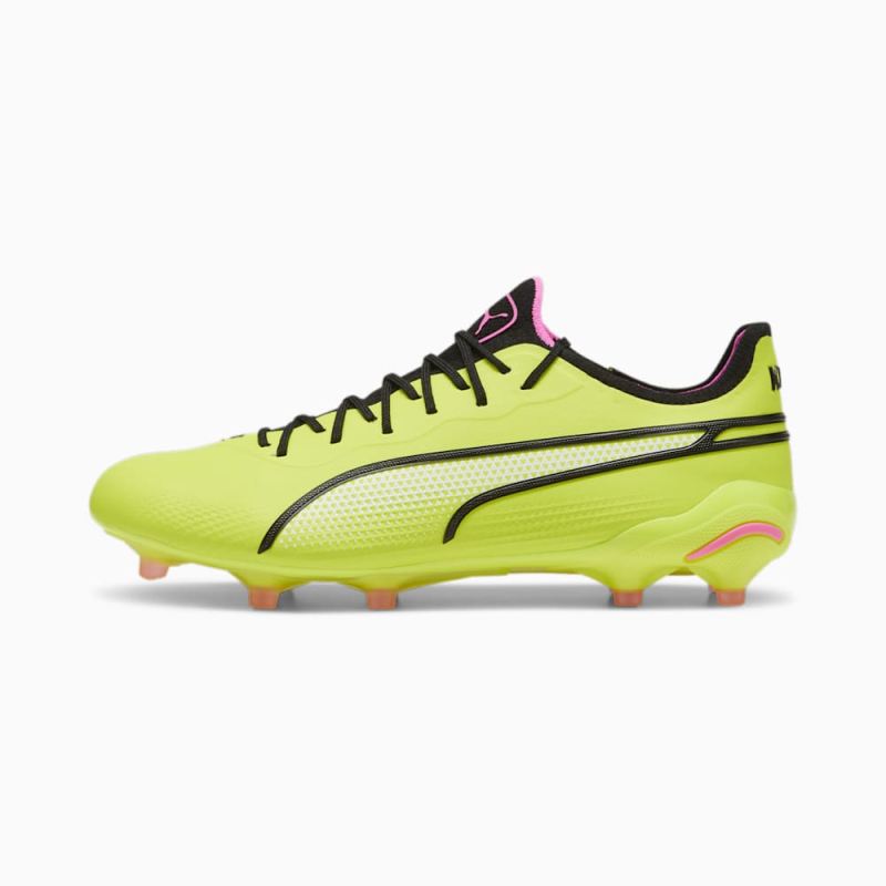 Puma | Men's KING ULTIMATE FG/AG Soccer Cleats - Electric Lime-Black-Poison Pink