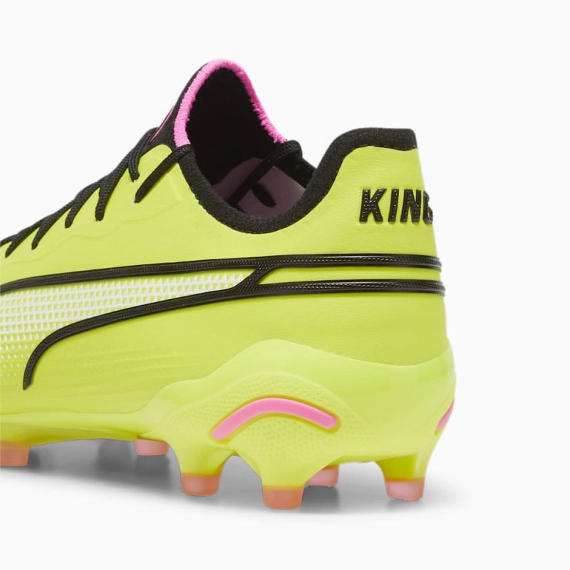 Puma | Men's KING ULTIMATE FG/AG Soccer Cleats - Electric Lime-Black-Poison Pink