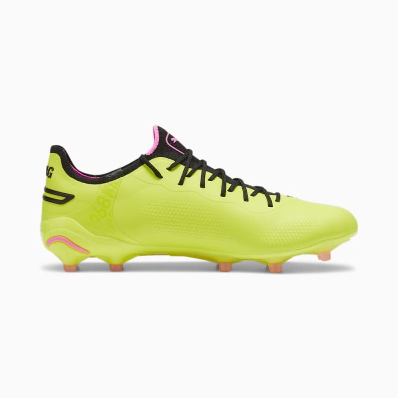 Puma | Men's KING ULTIMATE FG/AG Soccer Cleats - Electric Lime-Black-Poison Pink