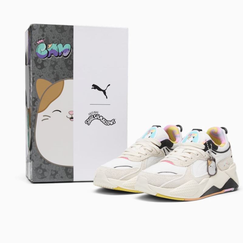 Puma | Women's x SQUISHMALLOWS RS-X Cam Sneakers - Warm White-Alpine Snow-Lemon Meringue