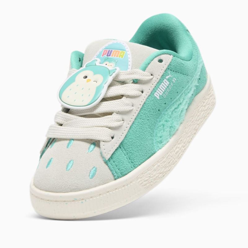 Puma | Girls Puma | Girls x SQUISHMALLOWS Suede XL Winston Little Kids Sneakers - Warm White-Alpine Snow-Elektro Pool