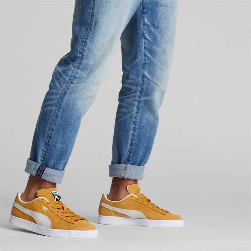 Puma | Women's Suede Classic XXI Sneakers - Honey Mustard-White