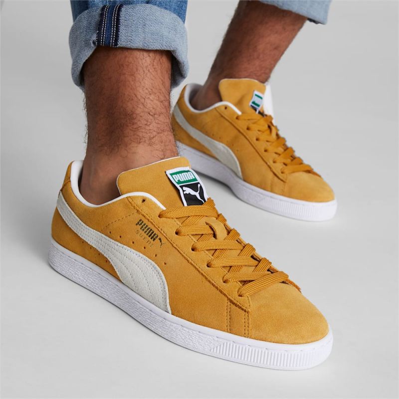 Puma | Women's Suede Classic XXI Sneakers - Honey Mustard-White