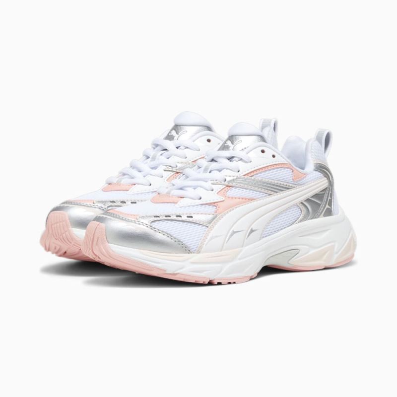 Puma | Women's Morphic Sneakers - White-Peach Smoothie