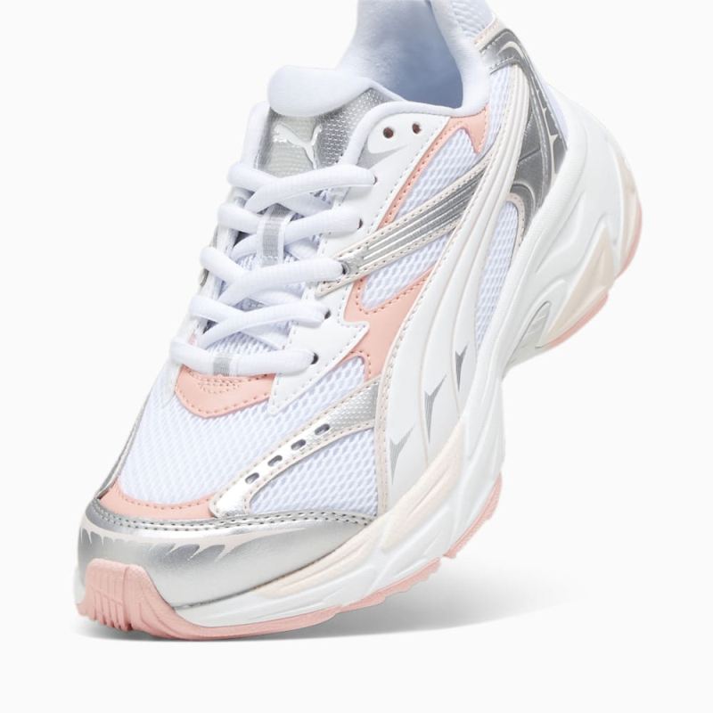 Puma | Women's Morphic Sneakers - White-Peach Smoothie