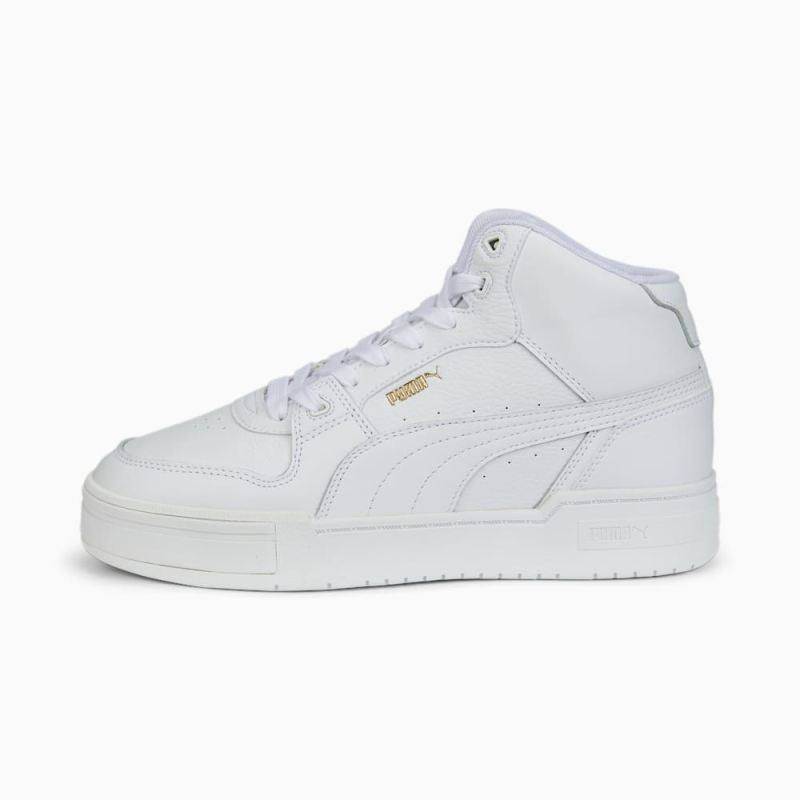 Puma | Women's CA Pro Mid Sneakers - White-Team Gold