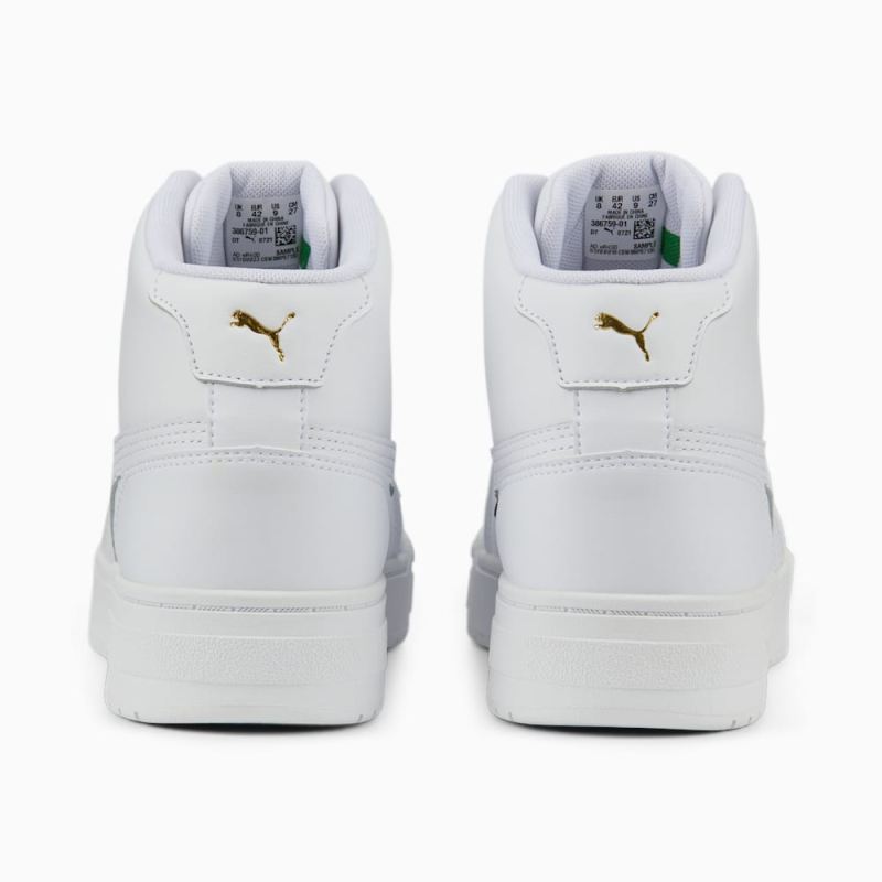 Puma | Women's CA Pro Mid Sneakers - White-Team Gold