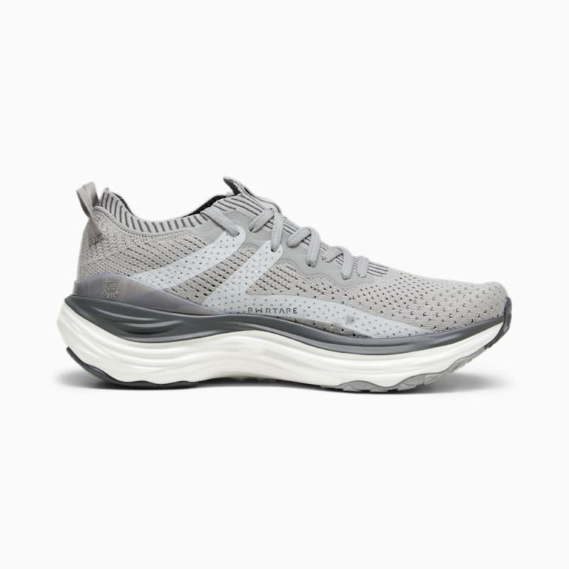 Puma | Men's ForeverRun NITRO Knit Running Shoes - Concrete Gray-Flat Dark Gray