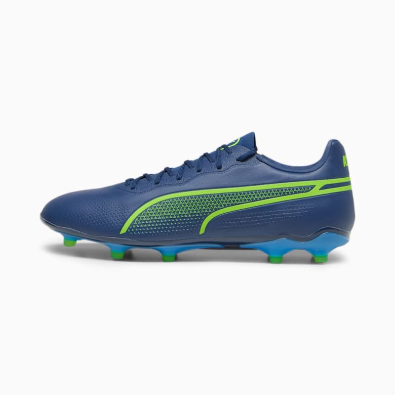 Puma | Men's KING PRO FG/AG Soccer Cleats - Persian Blue-Pro Green-Ultra Blue