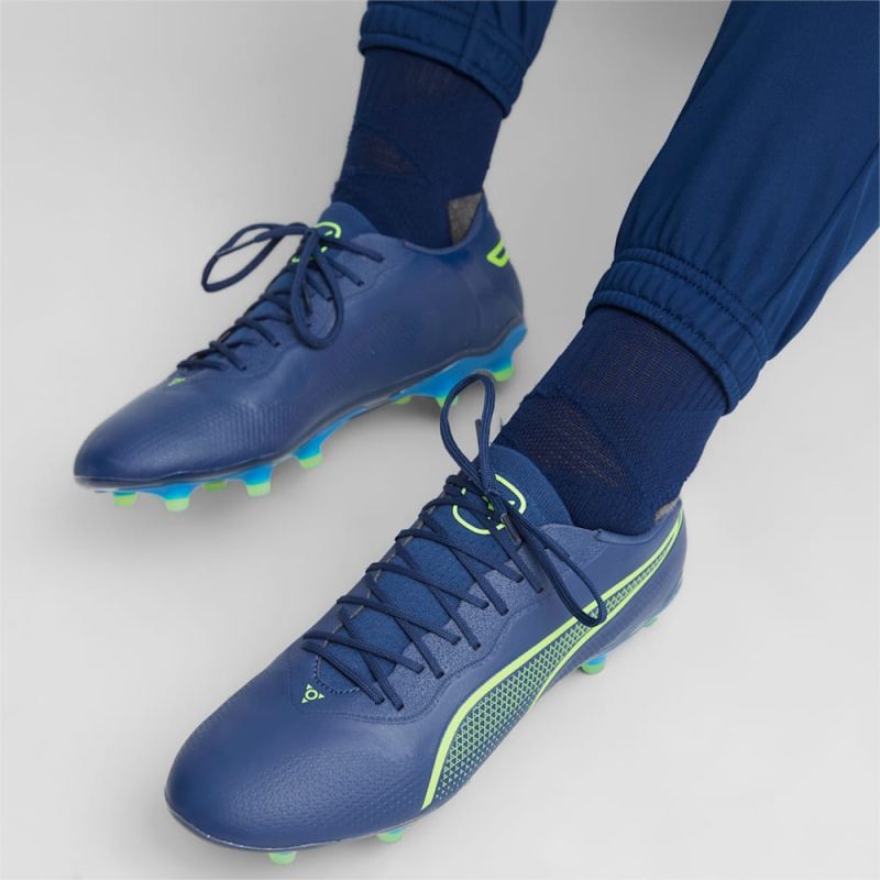 Puma | Men's KING PRO FG/AG Soccer Cleats - Persian Blue-Pro Green-Ultra Blue