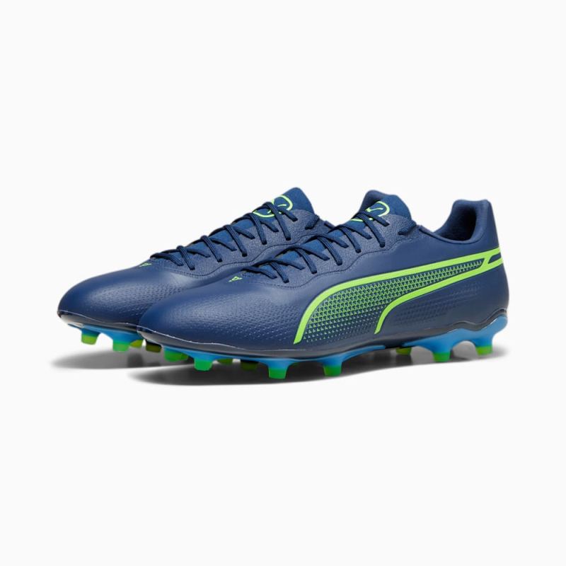 Puma | Men's KING PRO FG/AG Soccer Cleats - Persian Blue-Pro Green-Ultra Blue