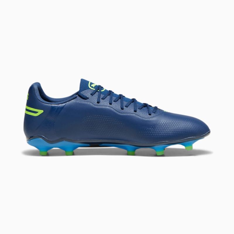 Puma | Men's KING PRO FG/AG Soccer Cleats - Persian Blue-Pro Green-Ultra Blue