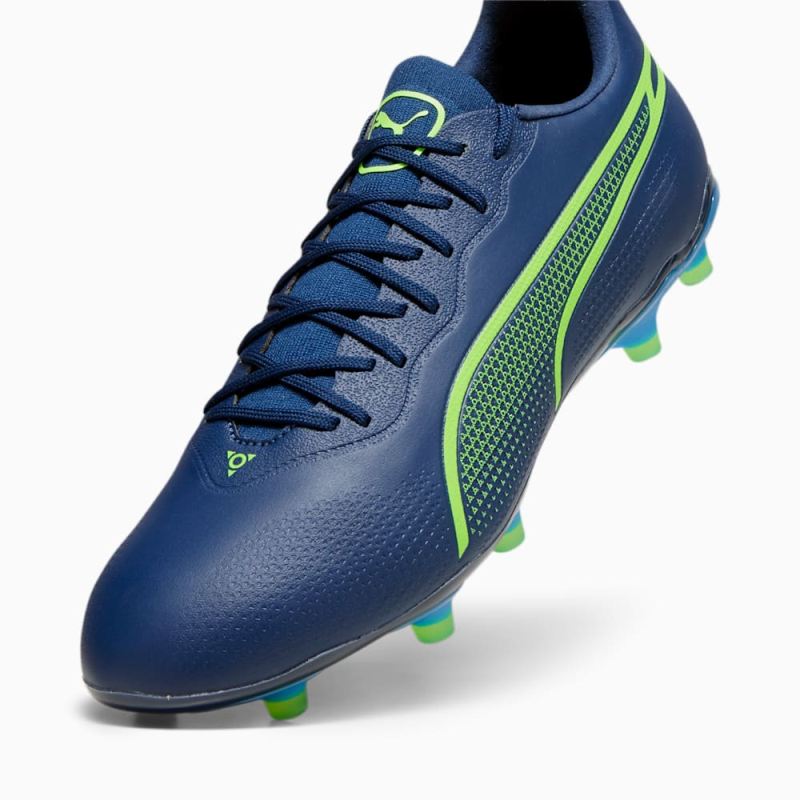 Puma | Men's KING PRO FG/AG Soccer Cleats - Persian Blue-Pro Green-Ultra Blue