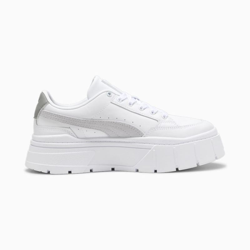 Puma | Women's Mayze Stack Sneakers - White-Stormy Slate