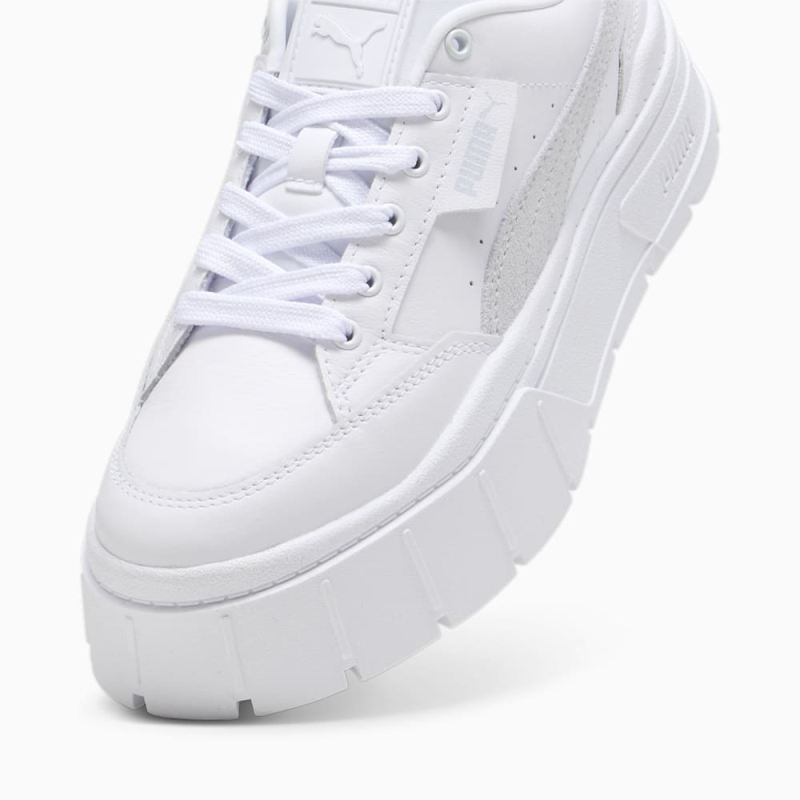 Puma | Women's Mayze Stack Sneakers - White-Stormy Slate