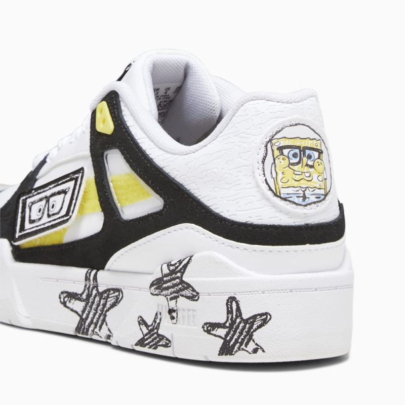 Puma | Boys Puma | Boys x SPONGEBOB SQUAREPANTS Slipstream Big Kids Sneakers - White-Black