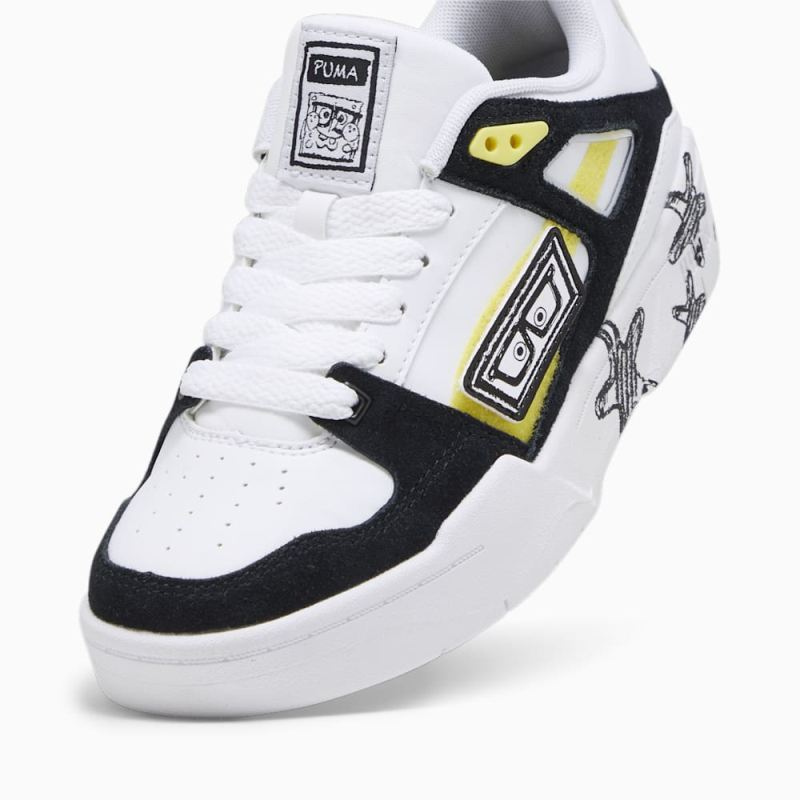 Puma | Boys Puma | Boys x SPONGEBOB SQUAREPANTS Slipstream Big Kids Sneakers - White-Black