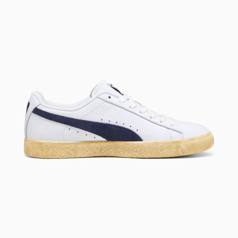 Puma | Men's Clyde Vintage Sneakers - White-Navy