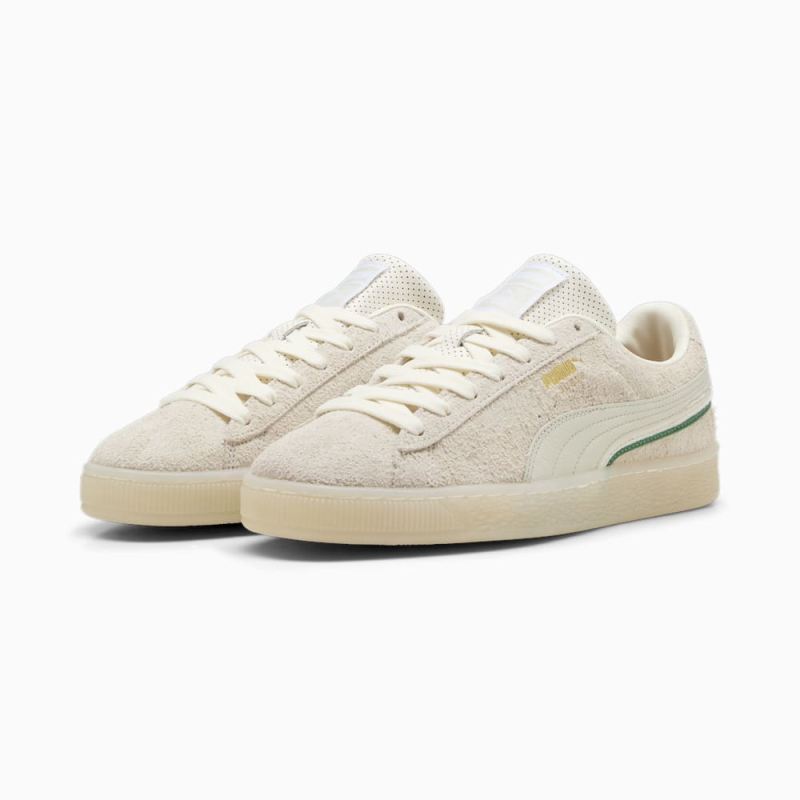 Puma | Women's Suede Classics OG Sneakers - Warm White-Sedate Gray-Archive Green