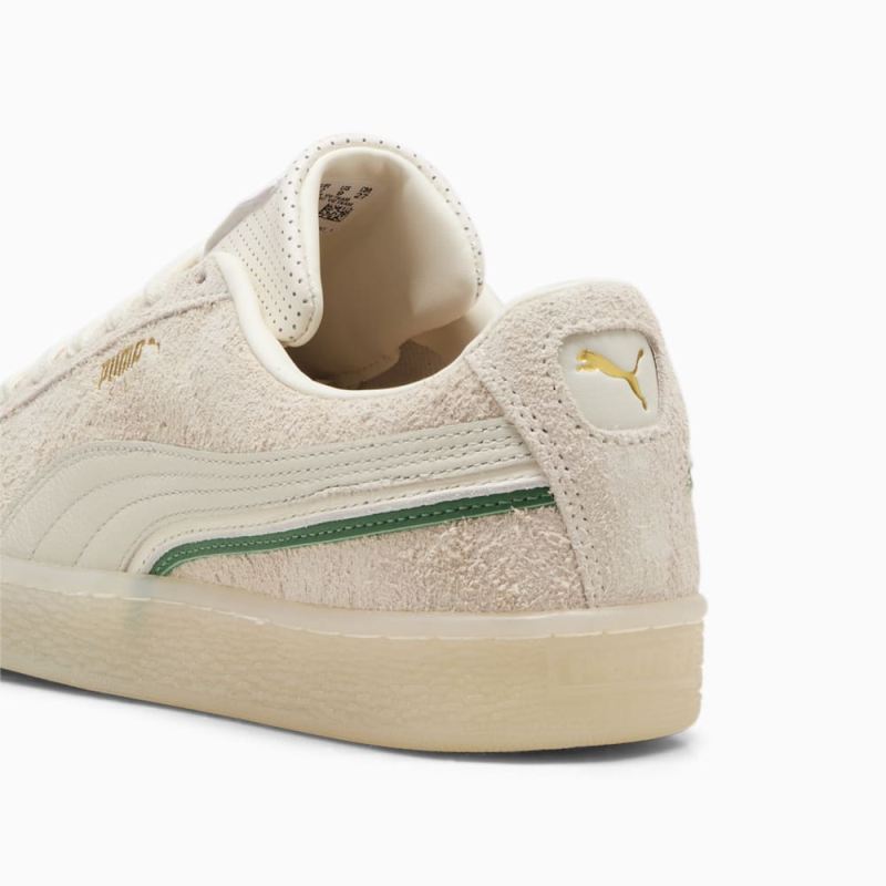 Puma | Women's Suede Classics OG Sneakers - Warm White-Sedate Gray-Archive Green