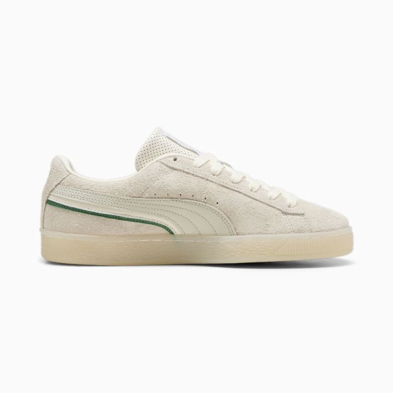 Puma | Women's Suede Classics OG Sneakers - Warm White-Sedate Gray-Archive Green